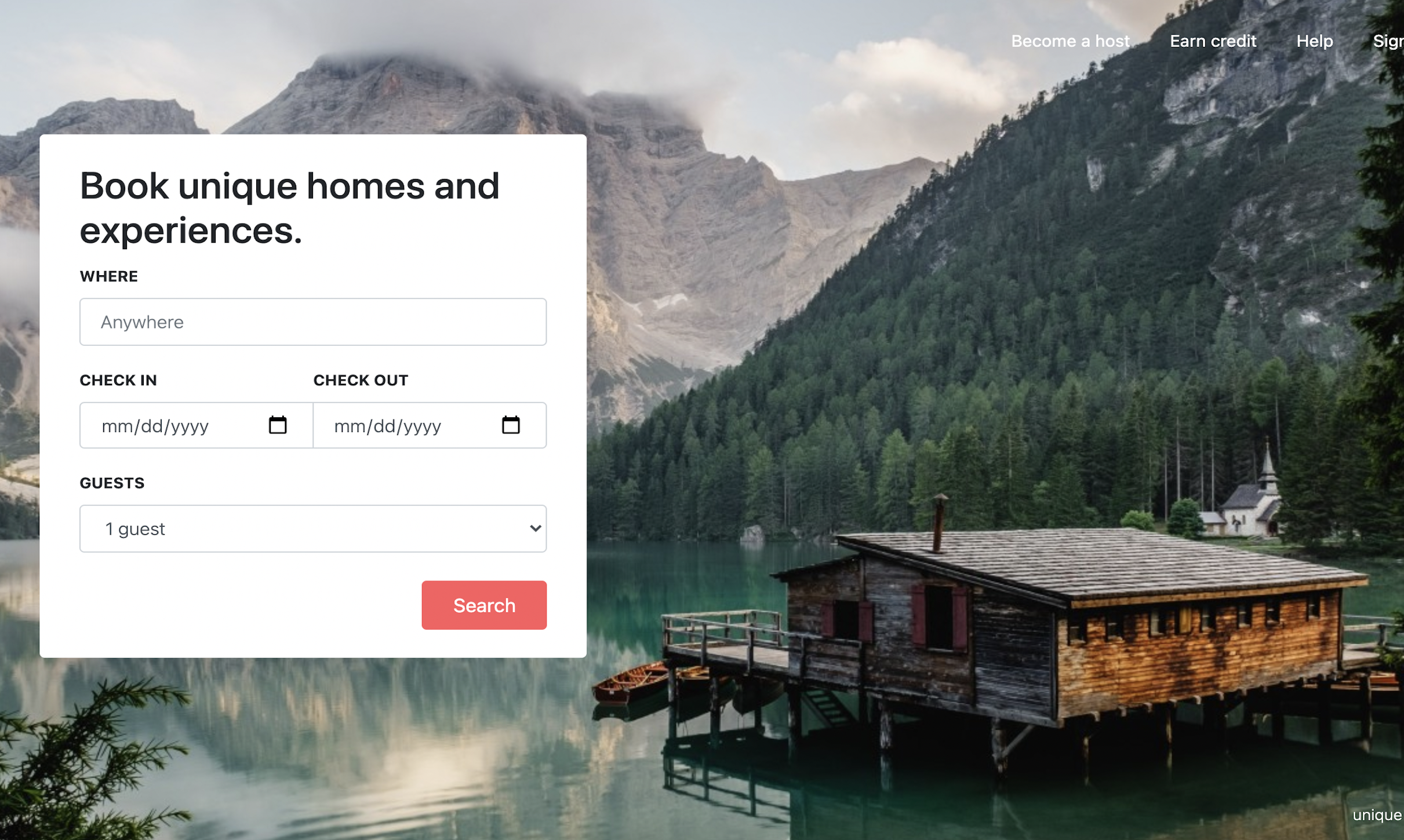 AirBnb UI Clone